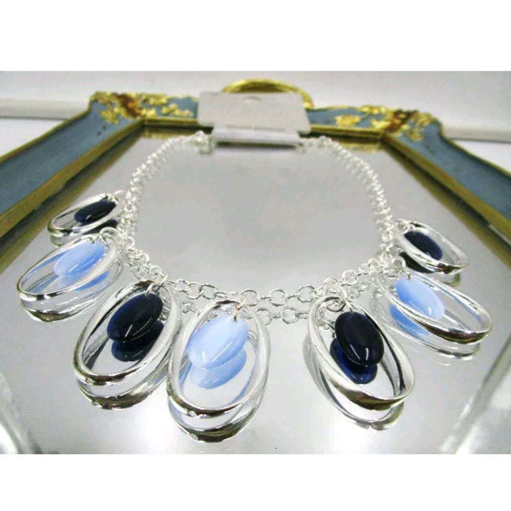New blue & silver necklace
